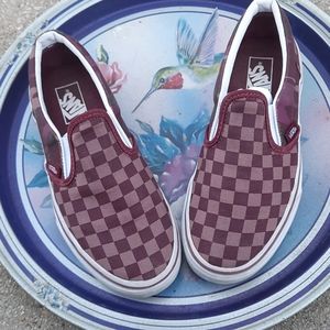 Unisex Van's checkered camouflage slip-ons
